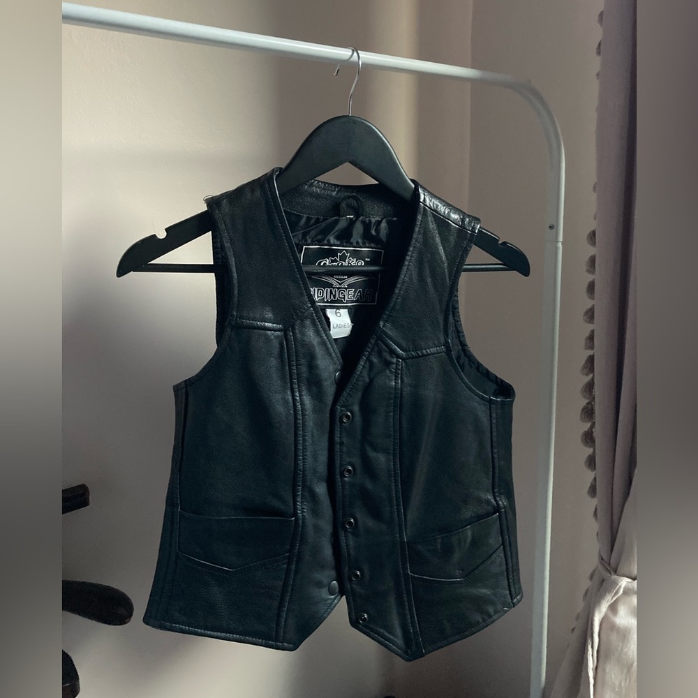 vintage leather vest